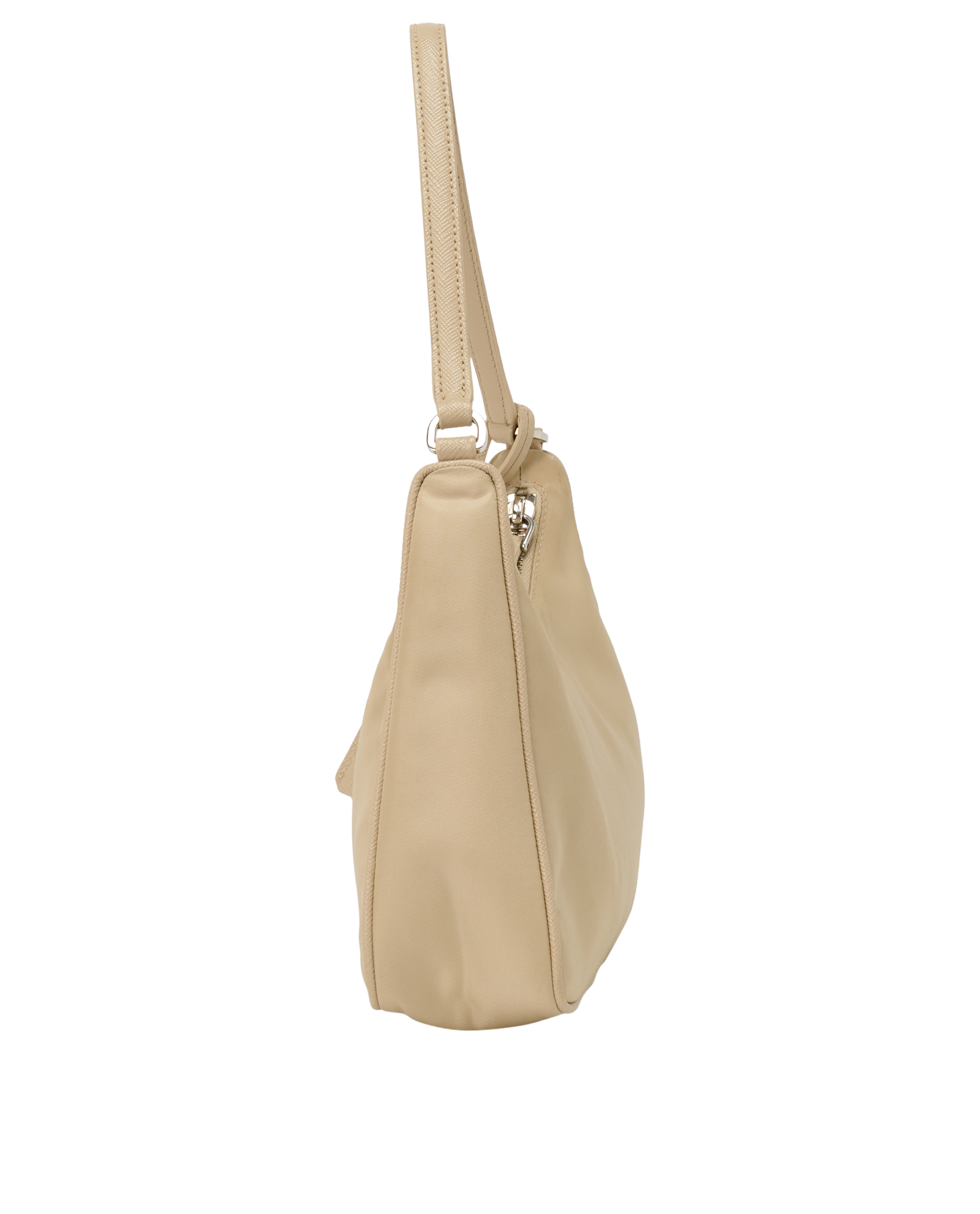 Re-Edition Shoulder Bag, &pound;550, Handbags, Beige, Nylon, Bottom view